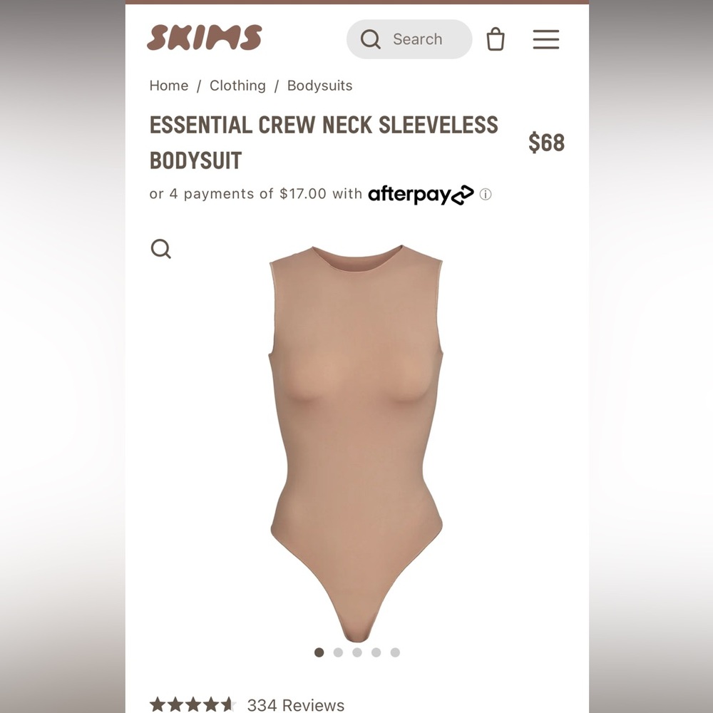 SKIMS Essential Crewneck Sleeveless Bodysuit